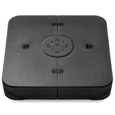  Base de parasol d'extérieur robuste en porte-à-faux à capacité 330 lb avec becs à remplissage facile - Noir