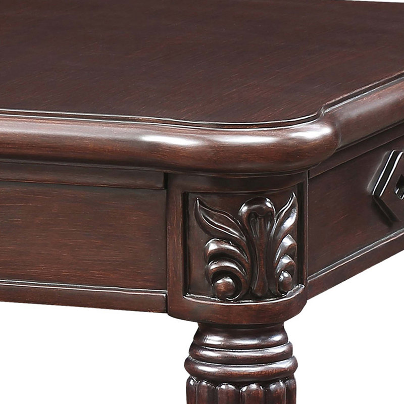 Arbaj Transitional Square End Table in Espresso