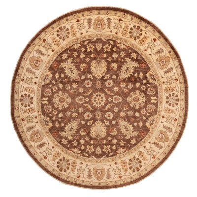 Tapis brun Peshawar Oushak 9 pi 1 po x 8 pi 11 po