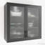 Armoire murale avec portes en verre et 2 tablettes réglables-102308407