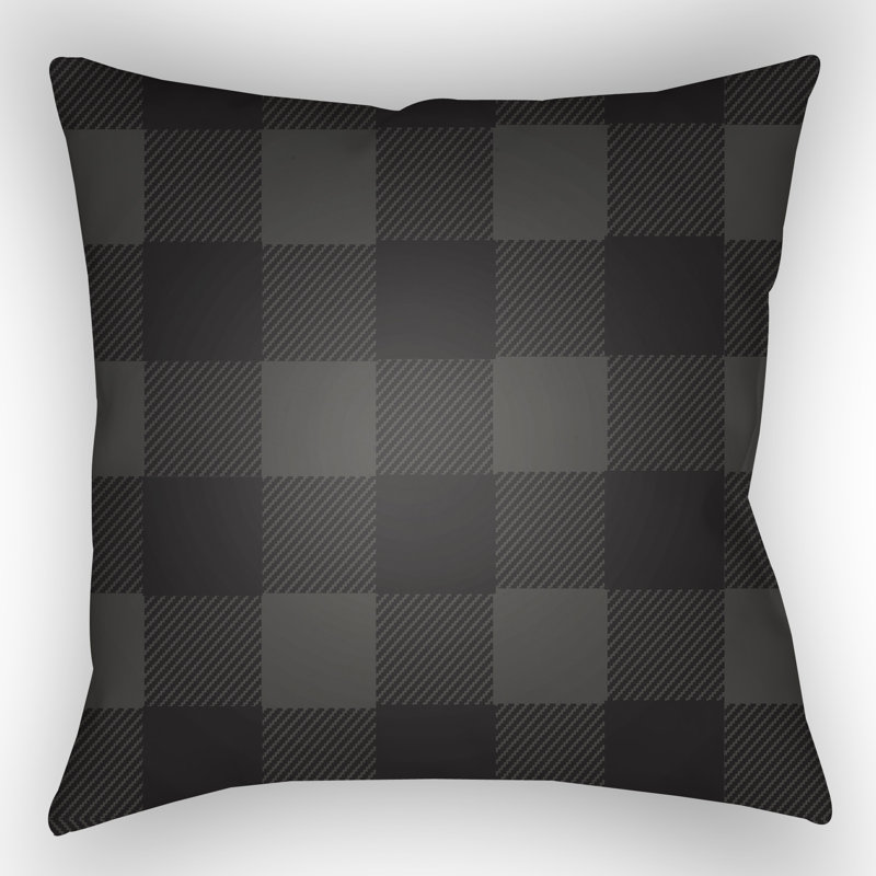 Indoor/Outdoor Use Throw Pillow, 18" H x 18" W x 4" D, Gray