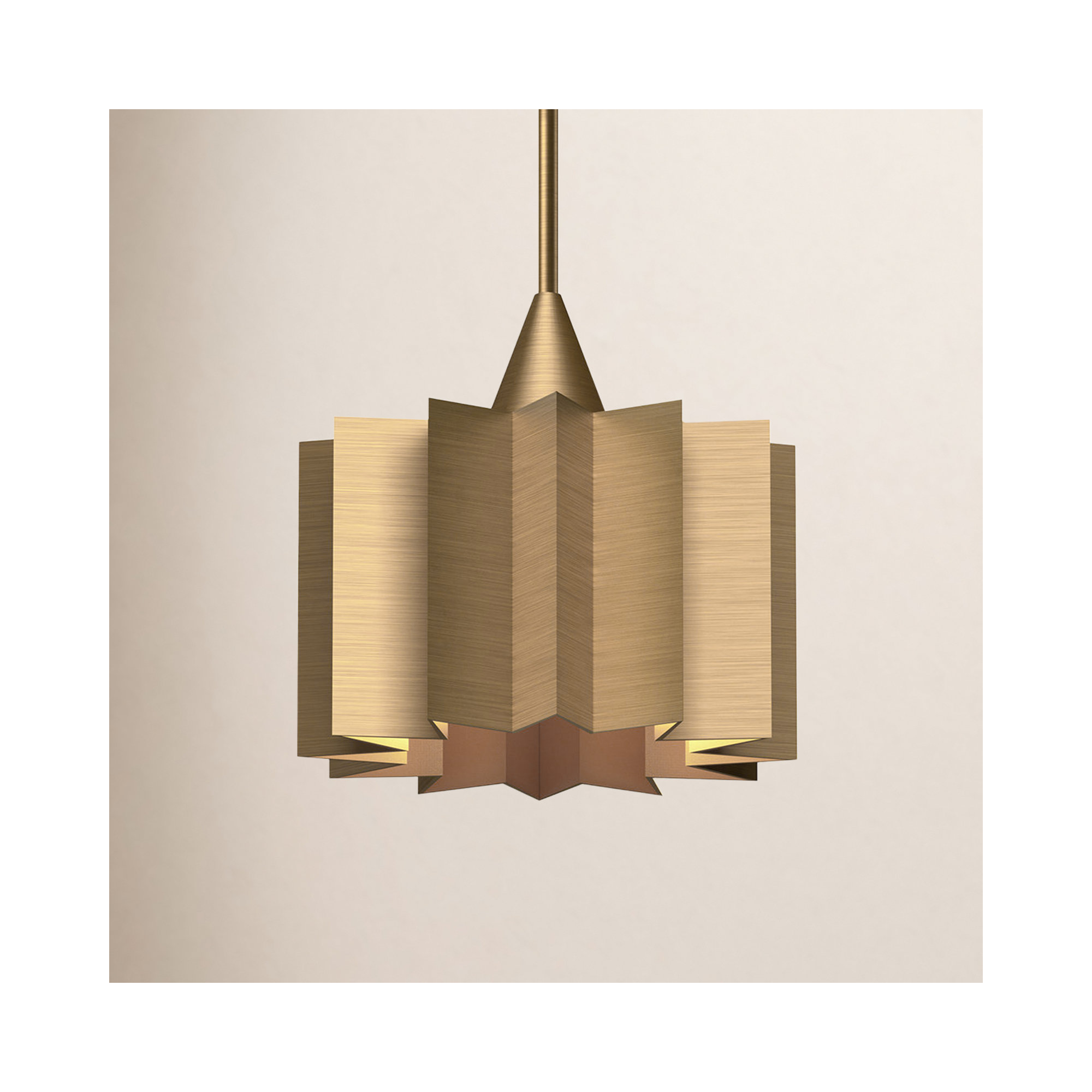 Tindra Single Light Pendant, Aged Gold, Aged Gold