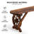 46-Inch Wagon-Inspired Solid Wood Patio Bench
