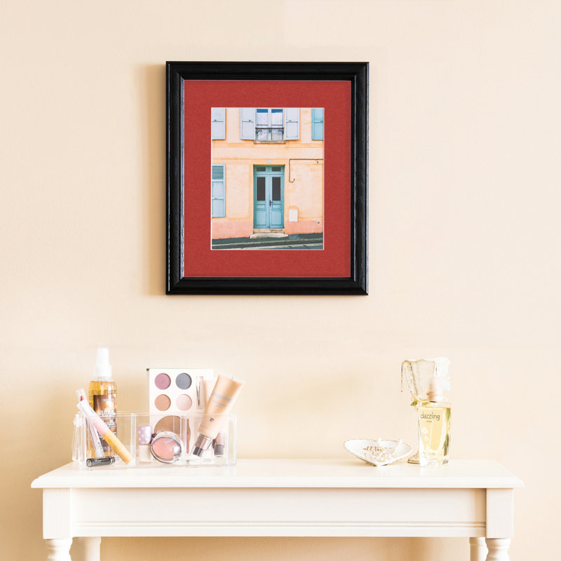 Cadre pour photo simple 13 po x 19 po en bois mat, Rouge riche