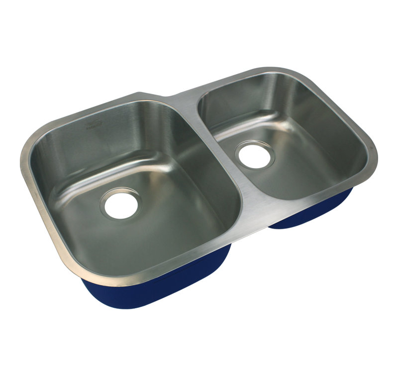 Évier de cuisine à double cuve encastrable l 32 po x l 21 po Meridian