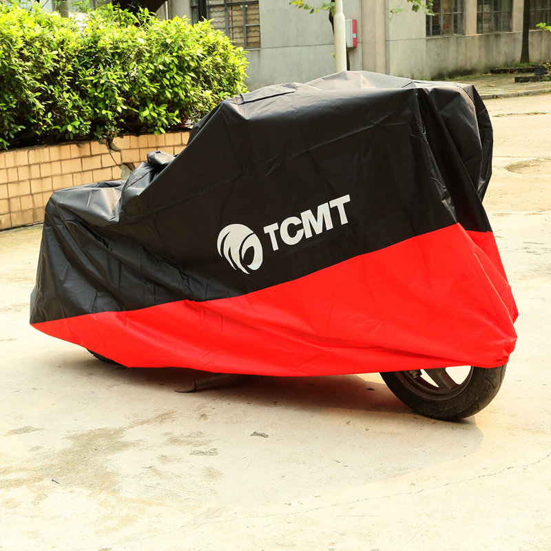 Housse pour boucle de moto par TCMT, H 43,31 po x l 37,4 po x P 86,61 po, Noir / rouge