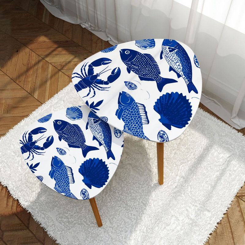Ensemble de 2 tables basses gigognes Triangle Nesting
