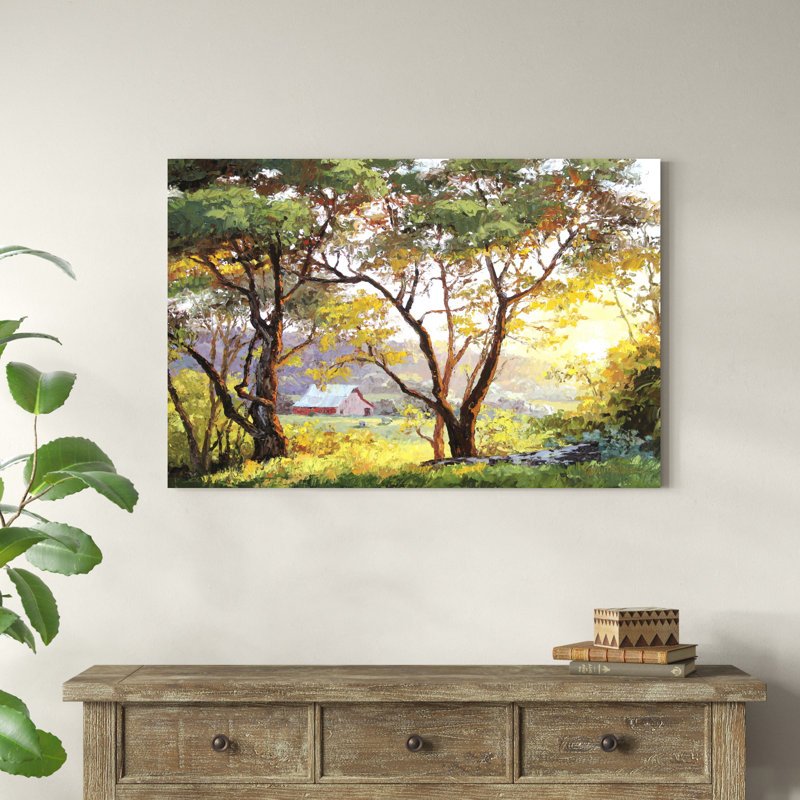 Paysage bruni, H 32 po x l 48 po x P 1,25 po