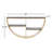 Wooden 3 Shelves Wall Shelf with Half Moon Shape
