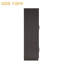 Armoire-penderie à 4 portes avec tiroirs et tablettes, H 70,87 "Armoire sur pied avec tringles suspendues, noir
