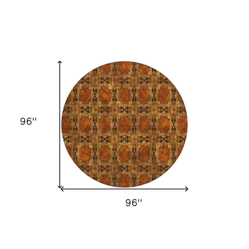 Tapis intérieur antidérapant rond 8 pi