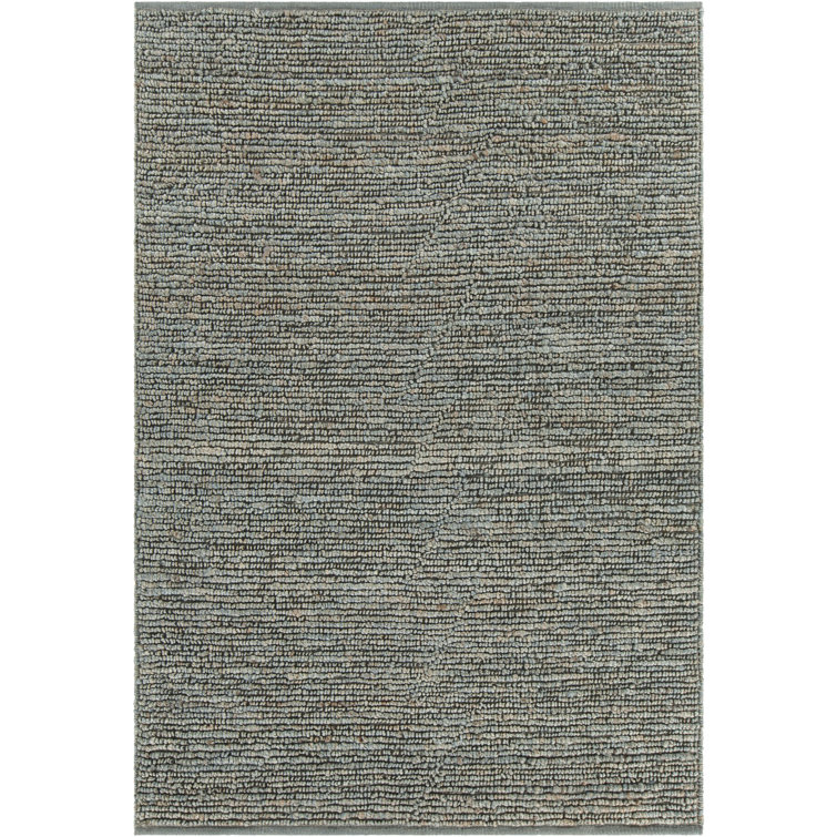 Tapis vert en jute texturé Lilliana