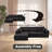 Boneless 109" Modular Sectional Sofa With Deep Seat, Cloud Sectional Couch With L-Shape Chaise For Living Room Bedroom - No Assembly Required-1923799173