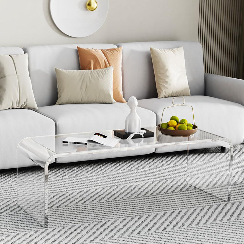 Table de bout Waterfall, Clair, H 17,71 po x L 44,8 po x l 17,1 po
