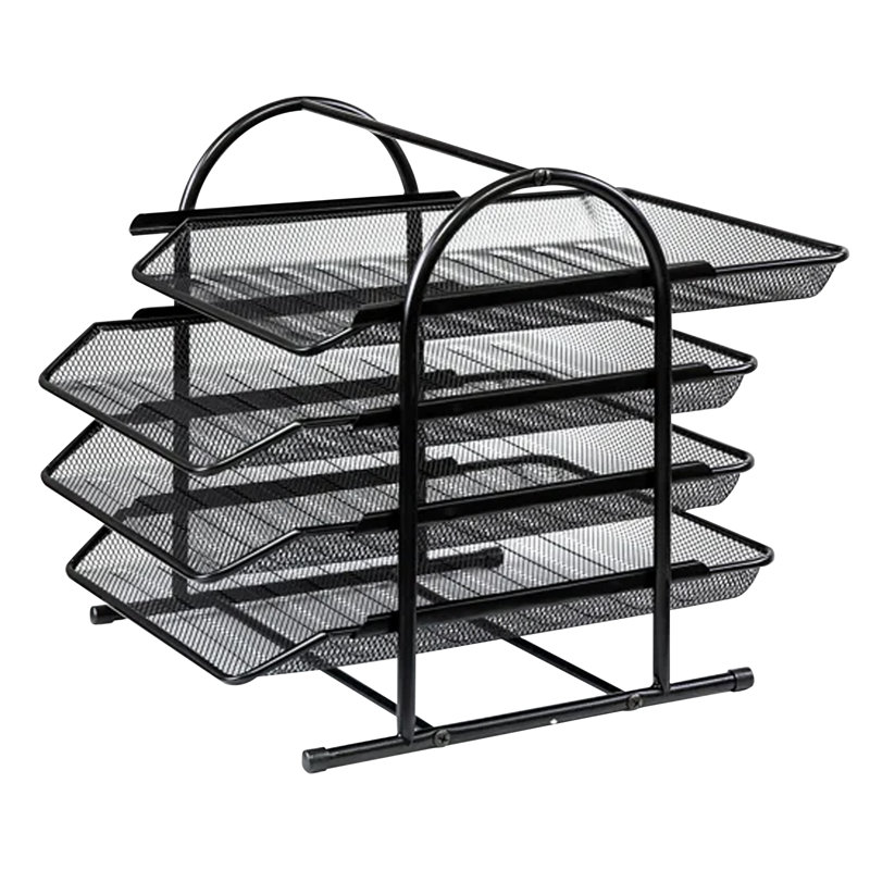 4 Tier Metal Mesh Desktop File Organizer