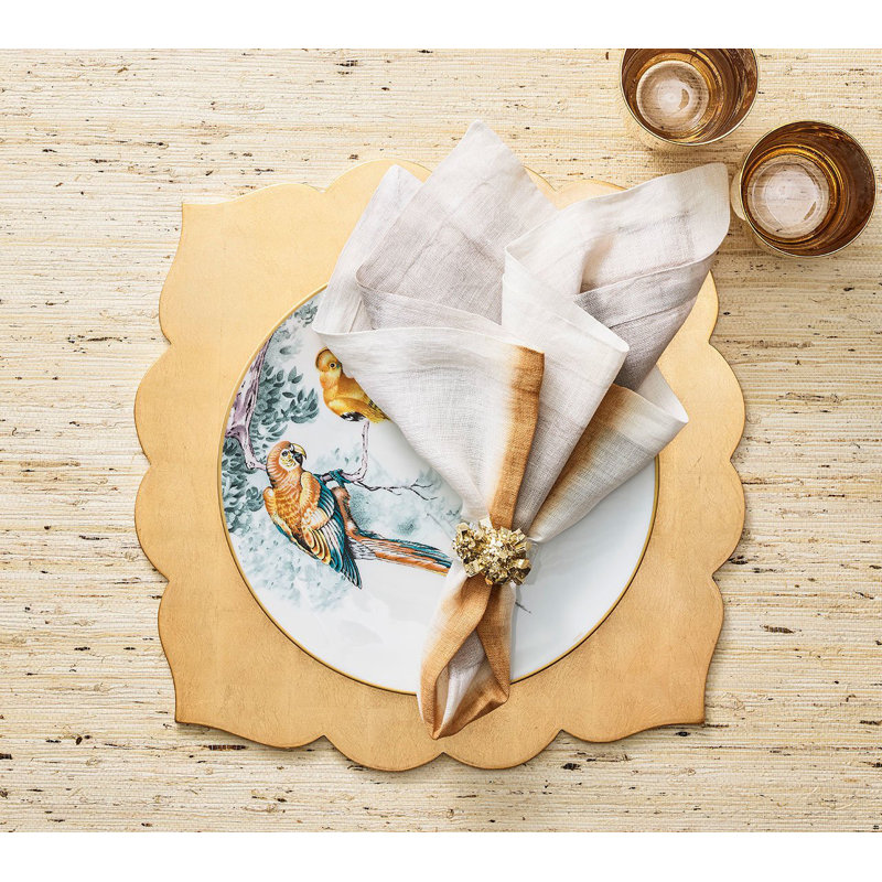 Geode Napkin Ring, Gold