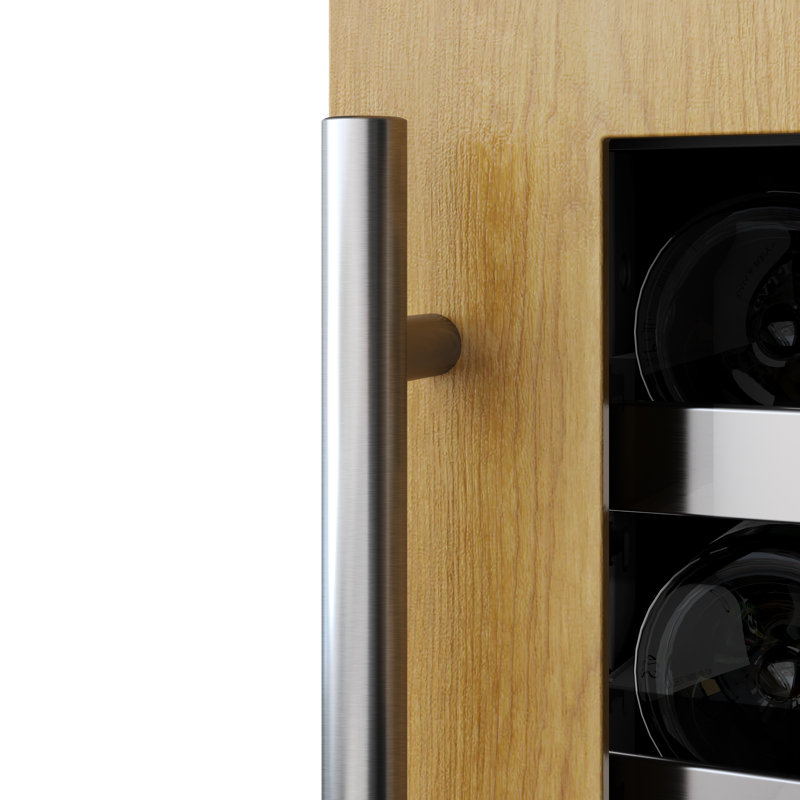 Cave à vin double zone sous comptoir Avallon A2 15" avec porte vitrée prête à recevoir un panneau