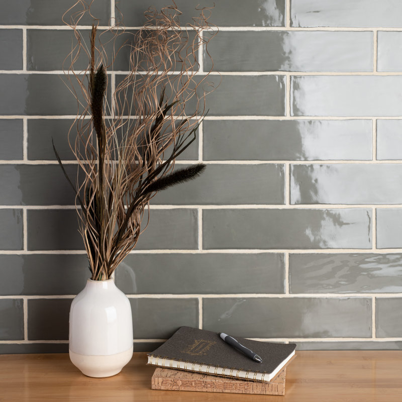 Chester 3" x 12" Ceramic Field Tile in Grey