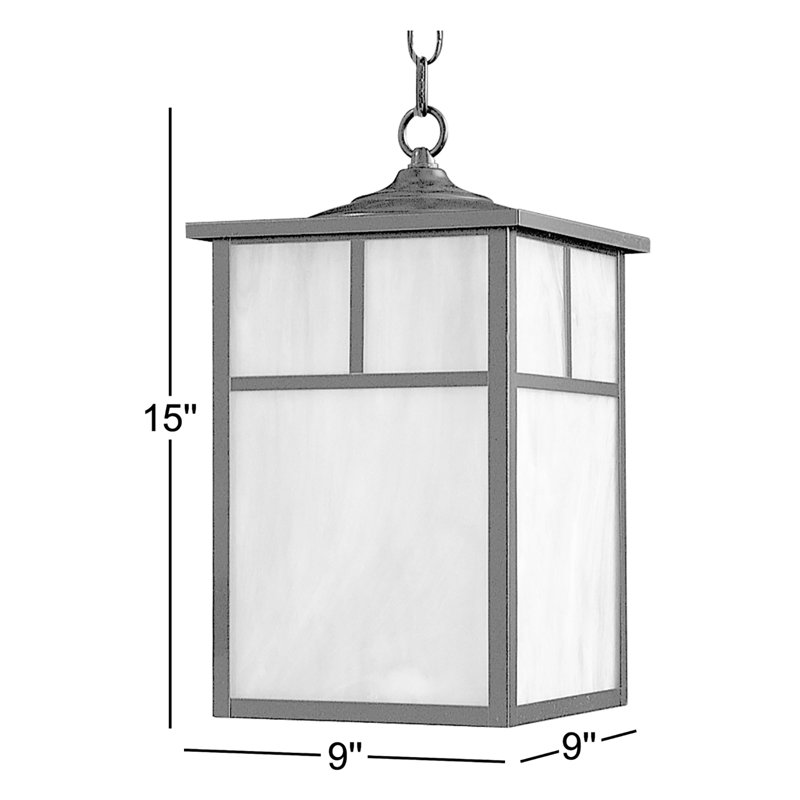 Outdoor Hanging Lantern, Burnished
