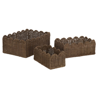 Ensemble de 3 paniers festonnés Erna