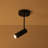 1-Light Dimmable LED Spotlight Minimalist Semi-Flush Mount Track Light