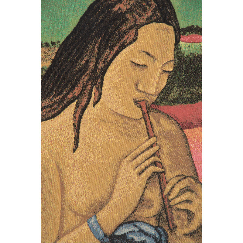 Loom Woven Cotton Blend Wall Hanging, 18" H x 25" W x 0.1" D