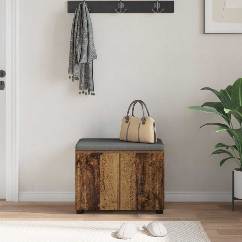 Storage Bench, 46cm H x 60cm W x 38cm D, Old Wood