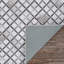 Prairie Retro Lattice Grey-Ivory Area Rug-725147907