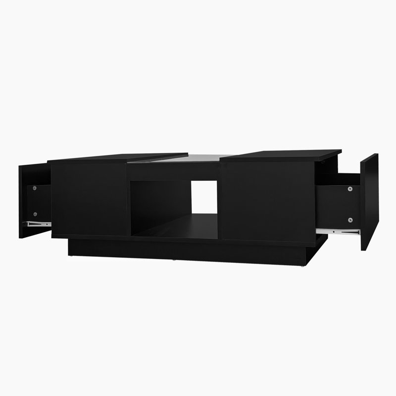 Darnika Solid Coffee Table with Storage, Black