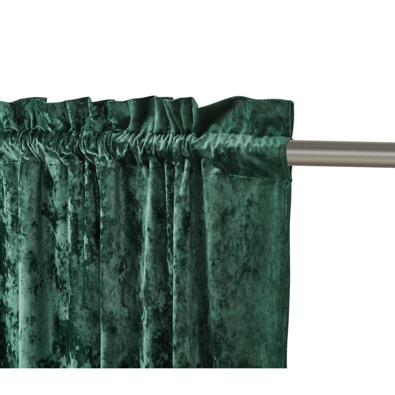 Forest Green Velvet Room-Darkening Window Panel Set