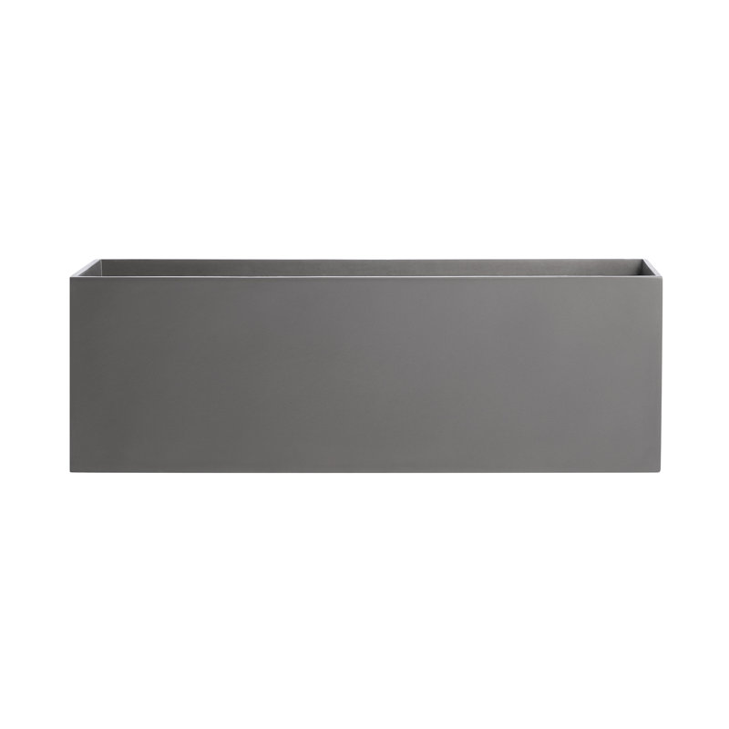 Bac à fleurs rectangulaire Cogburn Belmont, Gris, H 8 po x l 24 po x P 8 po