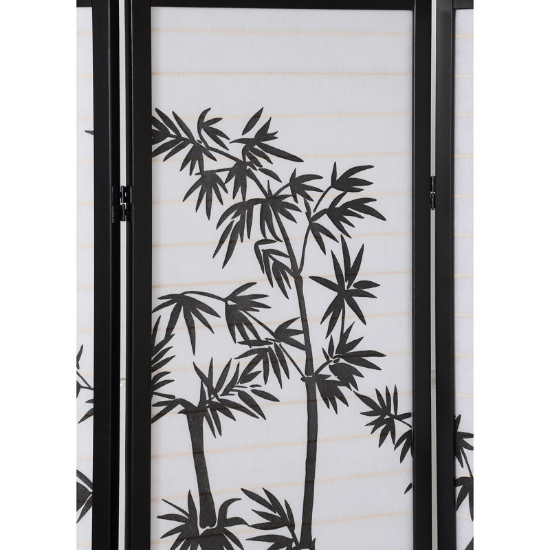Roundhill 3-Panel Oriental Shoji Screen/Room Divider, Black