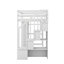 Lit mezzanine simple avec tiroirs, tablettes et escaliers-1866349440