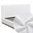 White Fabric Upholstered Bed With Solid Wood Base Frame-621010274