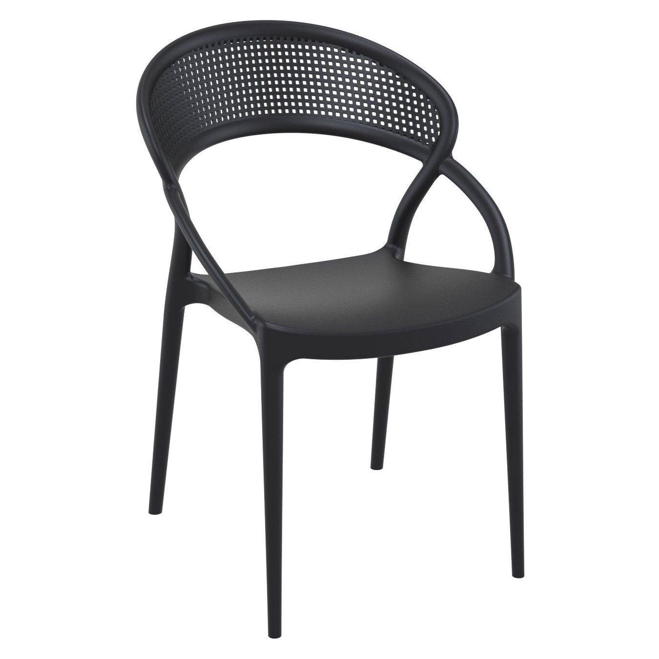 Farrah 24" Patio Bistro Set, Black