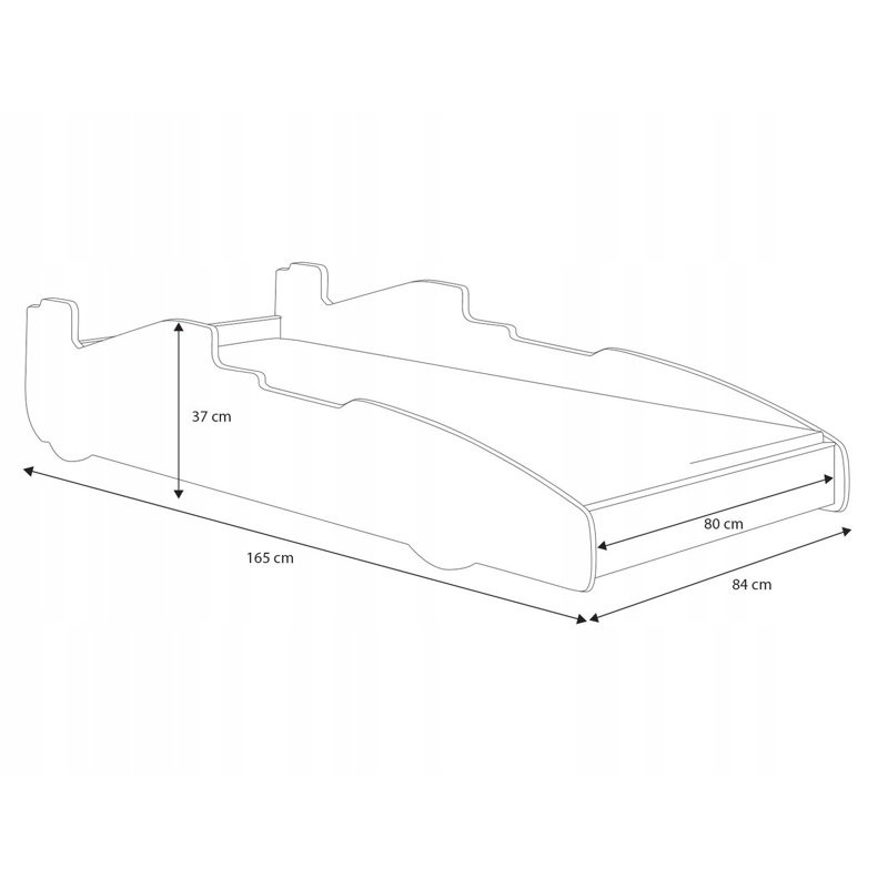 European Toddler (80 X 160cm) Standard Car, Blue