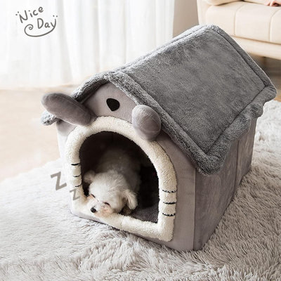 Cozy Pet House Tent Bed with Removable and Washable Cushion