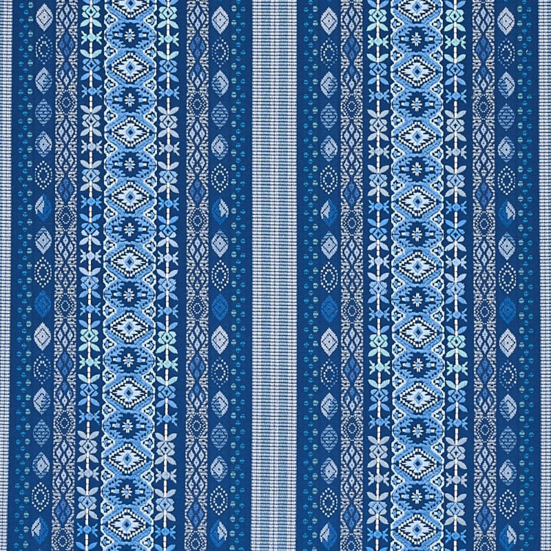 Cosima Embroidery Fabric, Blue Multi