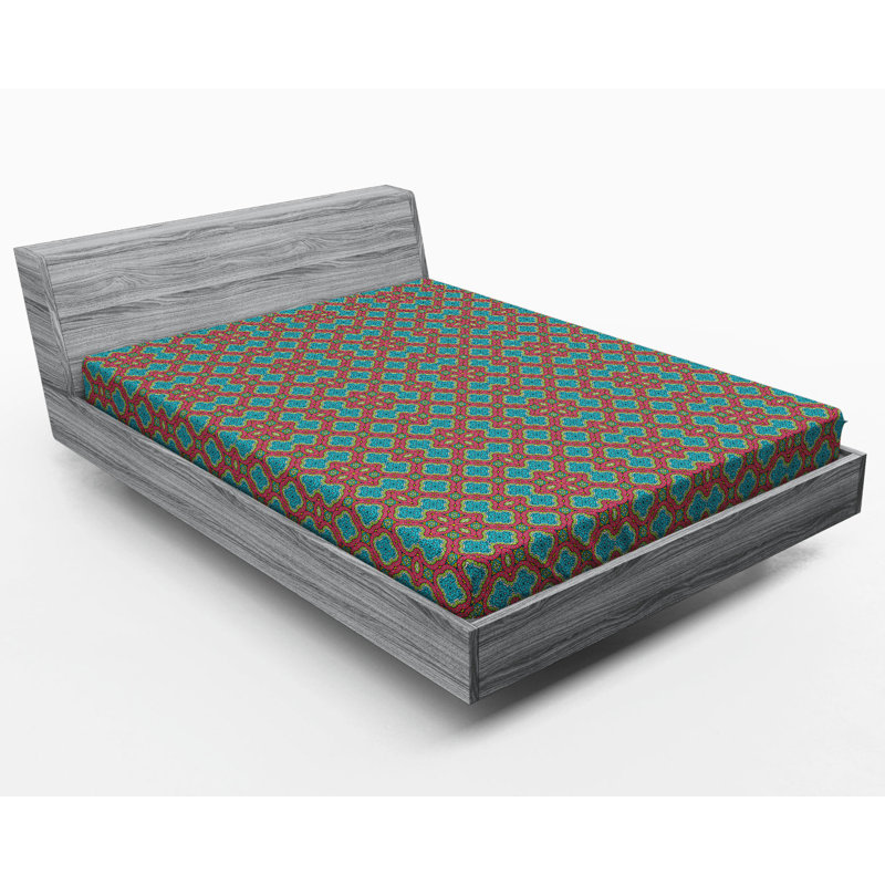 Microfiber Abstract Fitted Sheet, Full Fitted Sheet