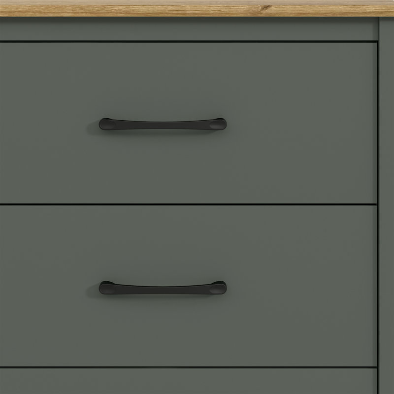 Commode 6 tiroirs Allysyn, Vert