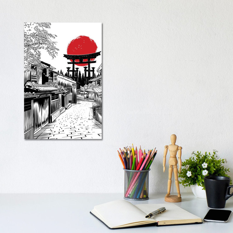 Street Torii by Alberto Perez - Wrapped Canvas Print, 20.32 cm H x 30.48 cm W