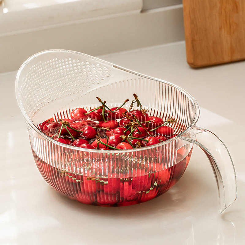 Kitchen Colander Strainer Rice Washing Bowl