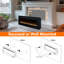 Recessed and Wall-mounted Electric Fireplace Inserts With 13 Flame and Fuel bed Colours, 750/1500W, Timer-137482234