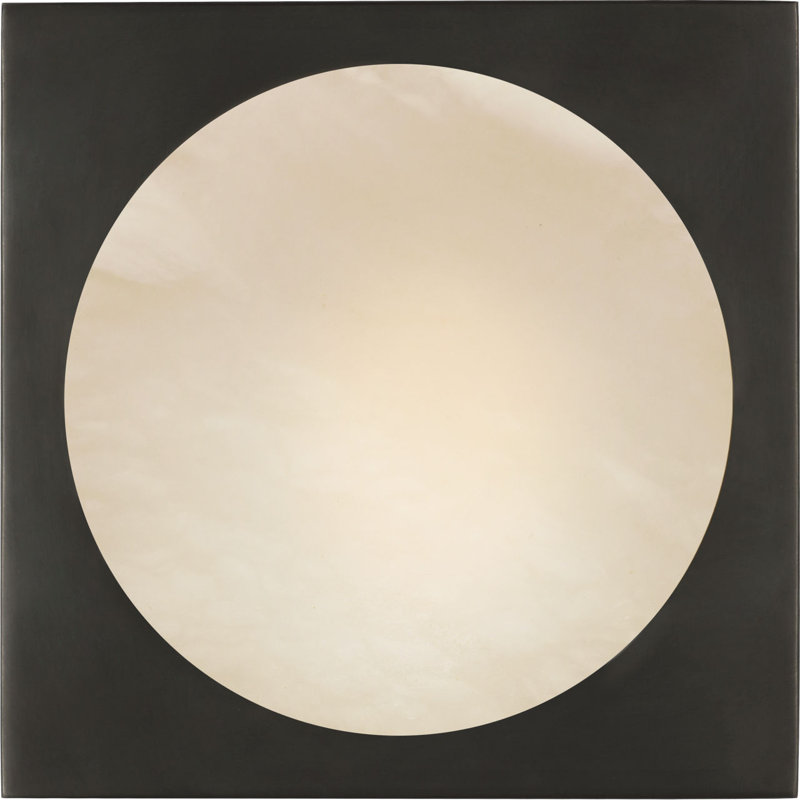 Dichotomy Sconce with Alabaster, 4.5" H x 4.5" W x 0.75" D, Bronze, 1 Lights