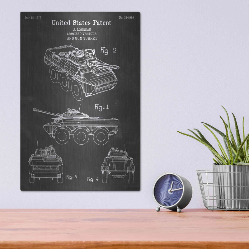 "Tableau noir breveté" par Luxe Metal Portfolio, H 16 po x l 12 po