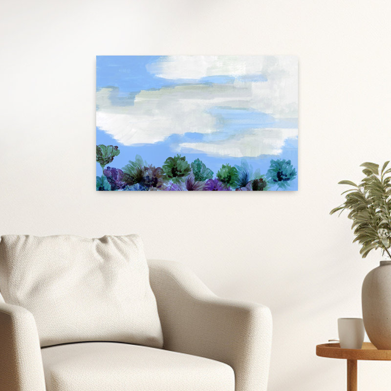 Art contemporain contemporain abstrait coloré, paysage contemporain, H 24 po x l 16 po