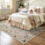     Tapis floral beige lavable 4 x 6 avec envers antidérapant Floral-1329087357