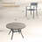 5-Piece Round Outdoor Dining Set With Stackable Metal Armchairs-394440117-394440112