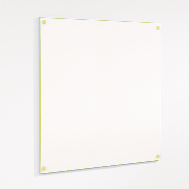 Wall Mounted Whiteboard, 120 cm H x 120 cm W, Yellow
