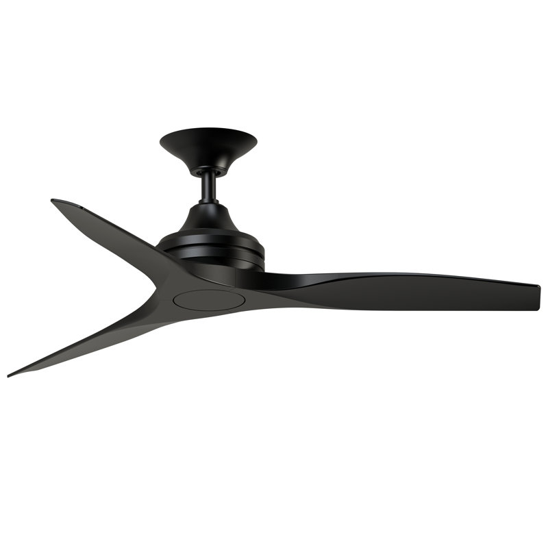 Spitfire 48 inch Indoor/Outdoor Ceiling Fan - Black with Black Blades, Black, Black